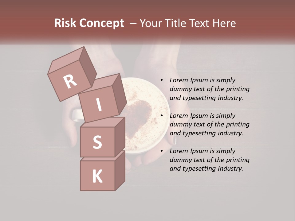 Heart On Coffee Foam In Female Hands PowerPoint Template