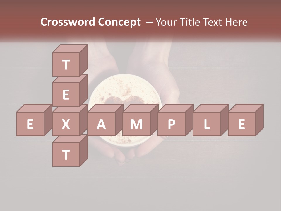 Heart On Coffee Foam In Female Hands PowerPoint Template