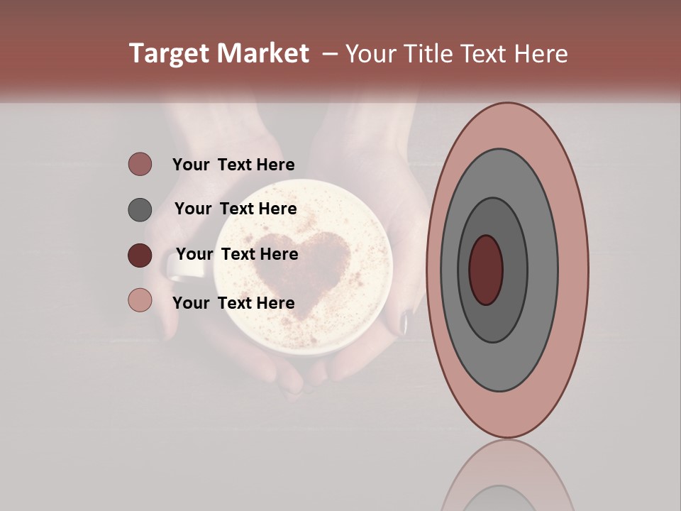 Heart On Coffee Foam In Female Hands PowerPoint Template