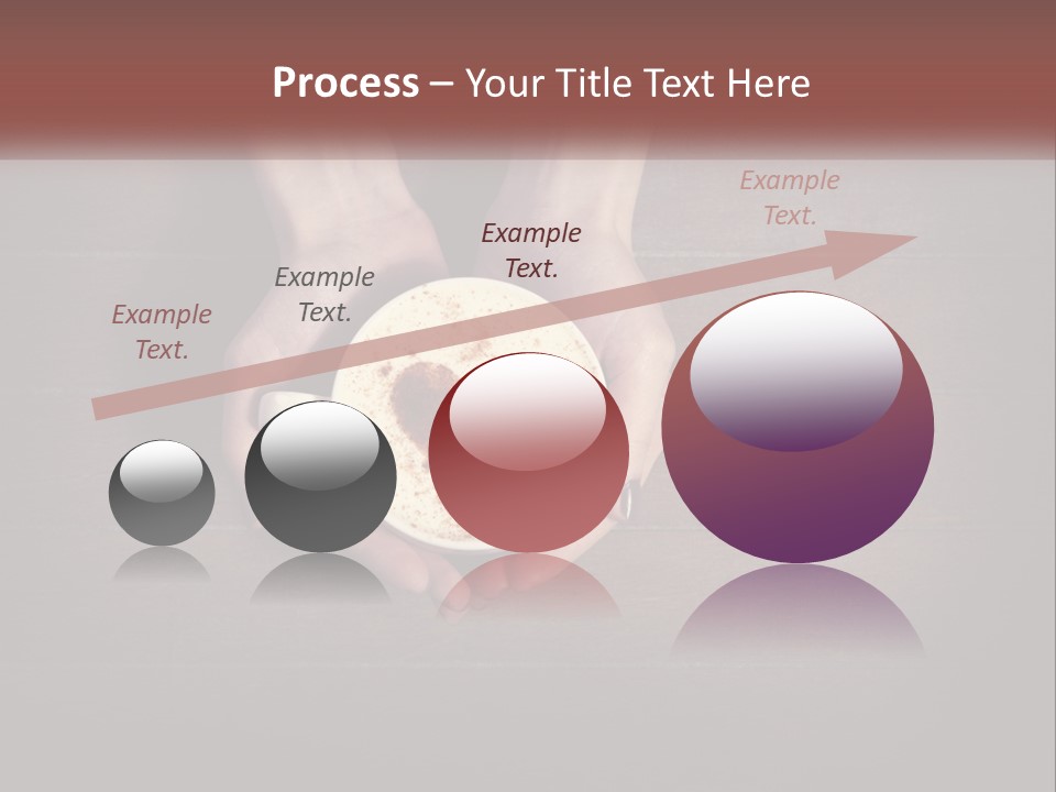 Heart On Coffee Foam In Female Hands PowerPoint Template