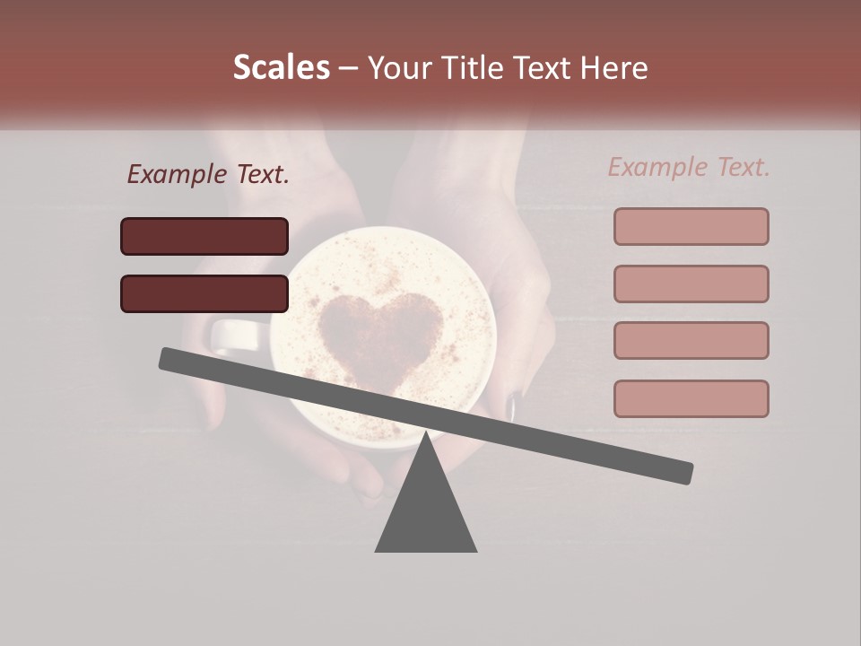Heart On Coffee Foam In Female Hands PowerPoint Template