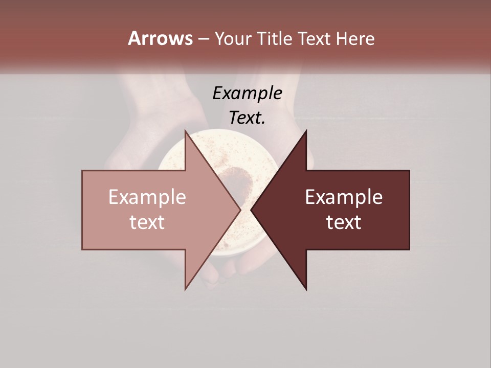 Heart On Coffee Foam In Female Hands PowerPoint Template