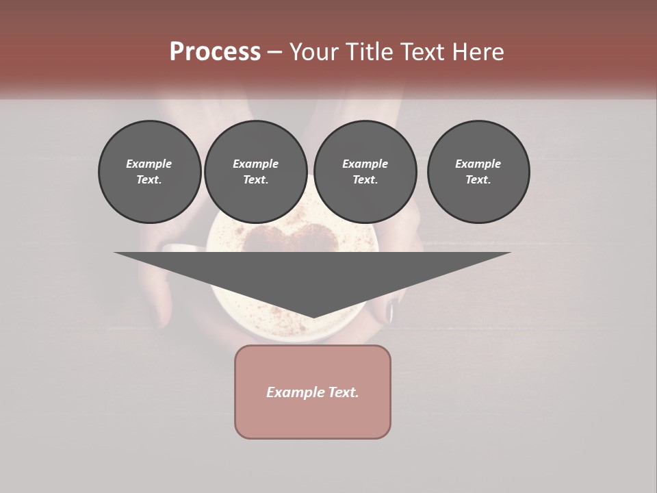 Heart On Coffee Foam In Female Hands PowerPoint Template