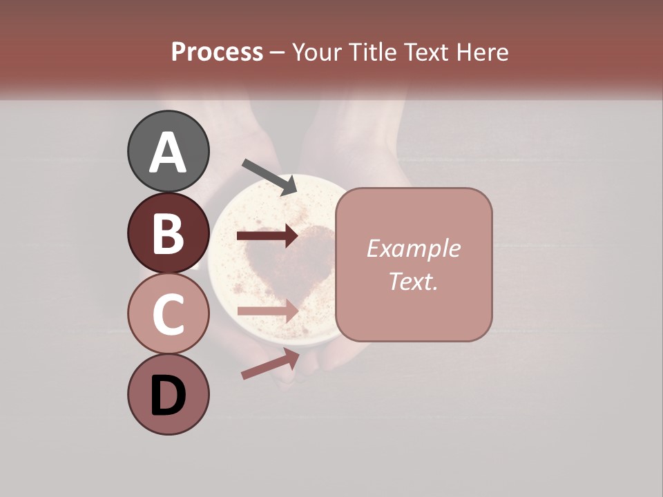 Heart On Coffee Foam In Female Hands PowerPoint Template