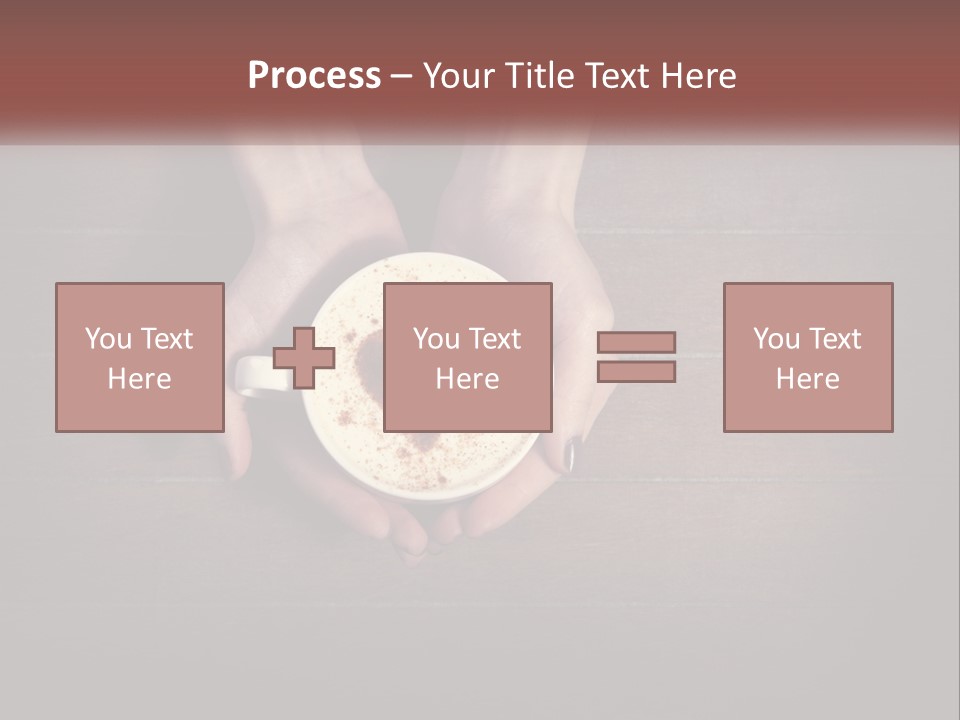 Heart On Coffee Foam In Female Hands PowerPoint Template