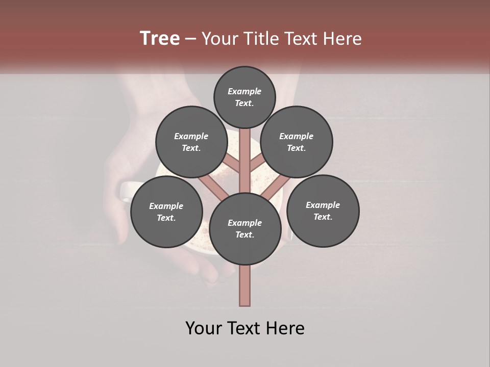 Heart On Coffee Foam In Female Hands PowerPoint Template