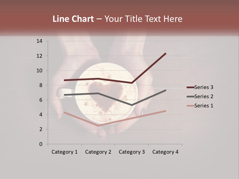 Heart On Coffee Foam In Female Hands PowerPoint Template