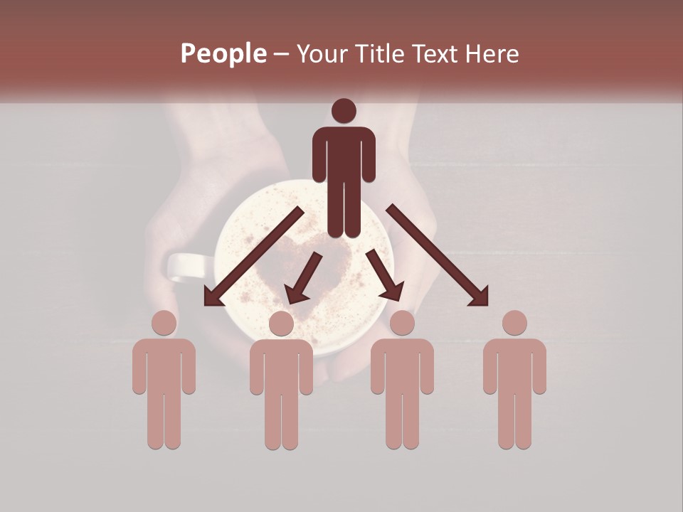 Heart On Coffee Foam In Female Hands PowerPoint Template