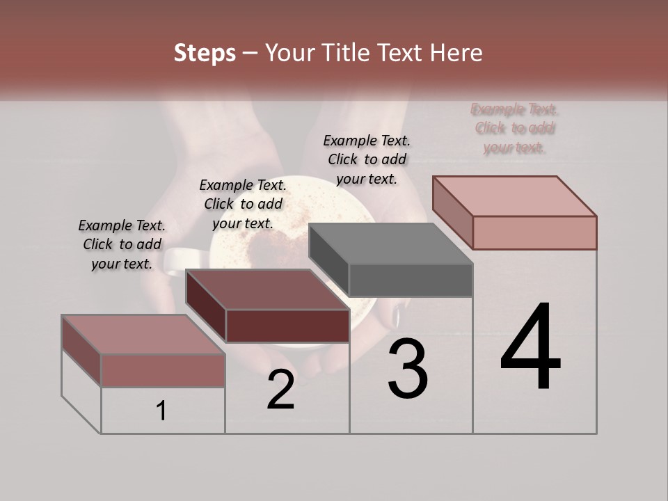Heart On Coffee Foam In Female Hands PowerPoint Template