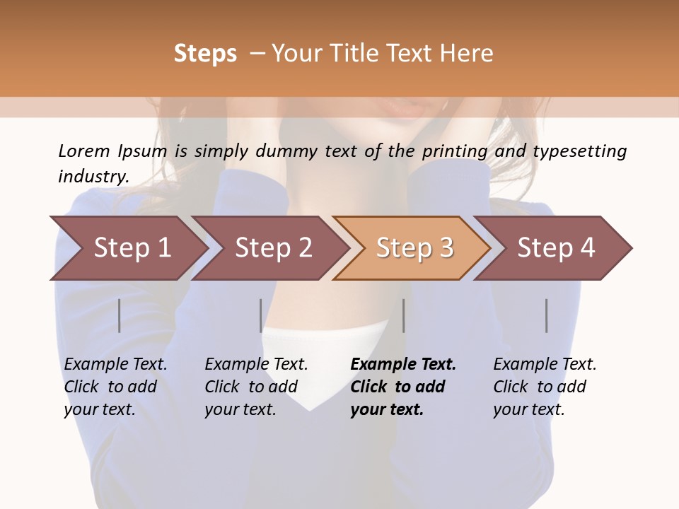 Headache In A Girl PowerPoint Template