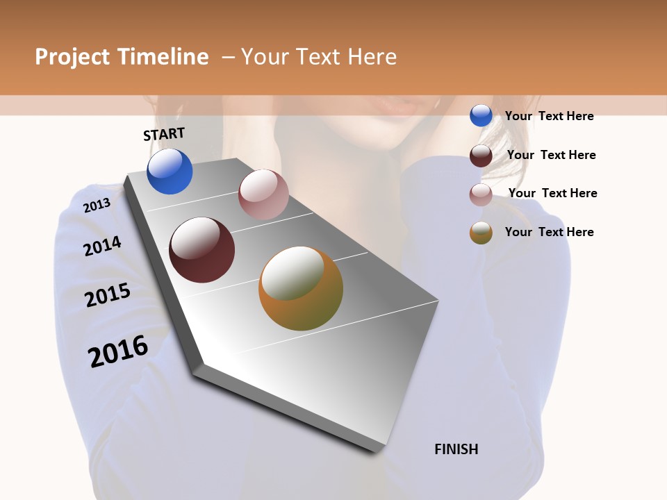 Headache In A Girl PowerPoint Template