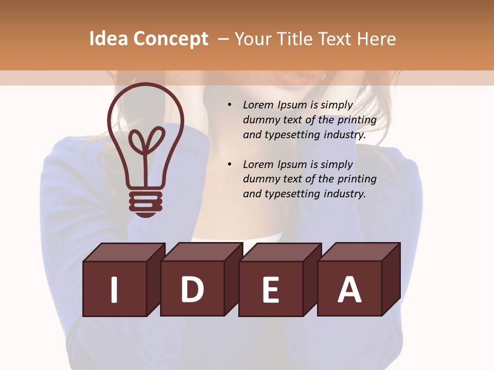 Headache In A Girl PowerPoint Template