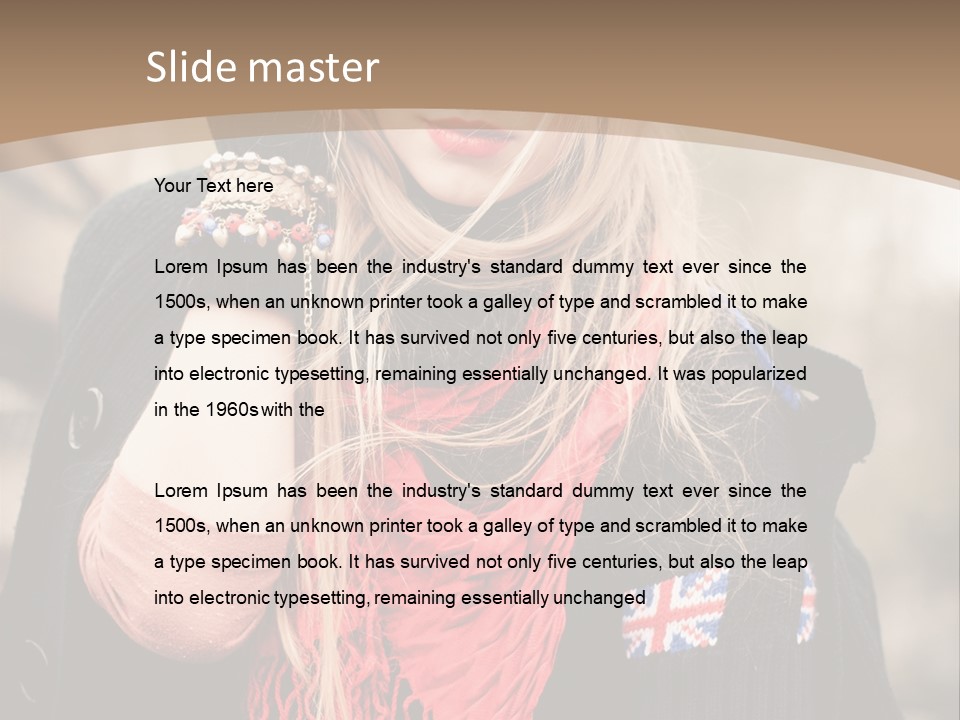 The Girl In The Hat PowerPoint Template