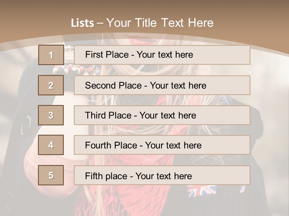 The Girl In The Hat PowerPoint Template