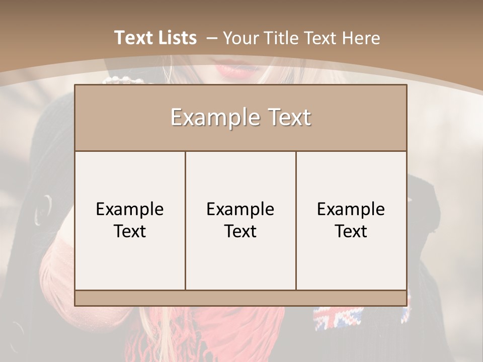 The Girl In The Hat PowerPoint Template