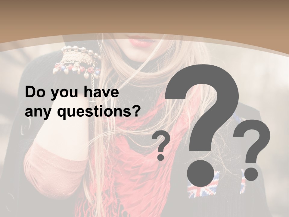 The Girl In The Hat PowerPoint Template