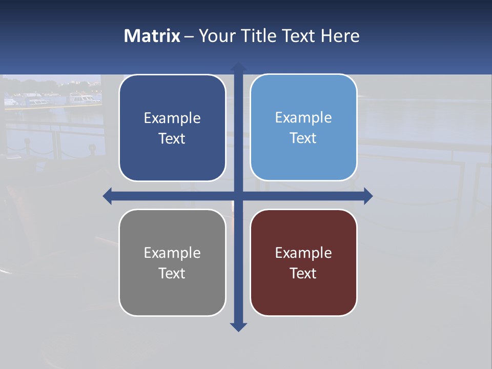 Cafe Tables By The Water PowerPoint Template