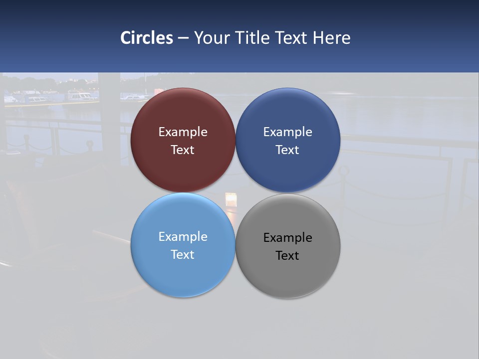 Cafe Tables By The Water PowerPoint Template