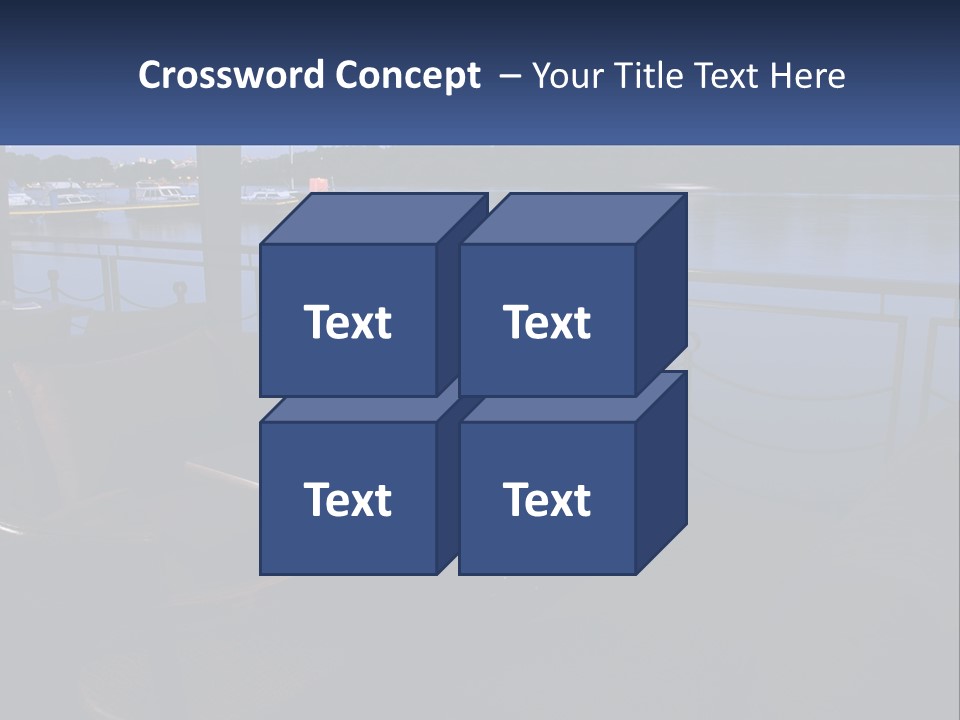 Cafe Tables By The Water PowerPoint Template