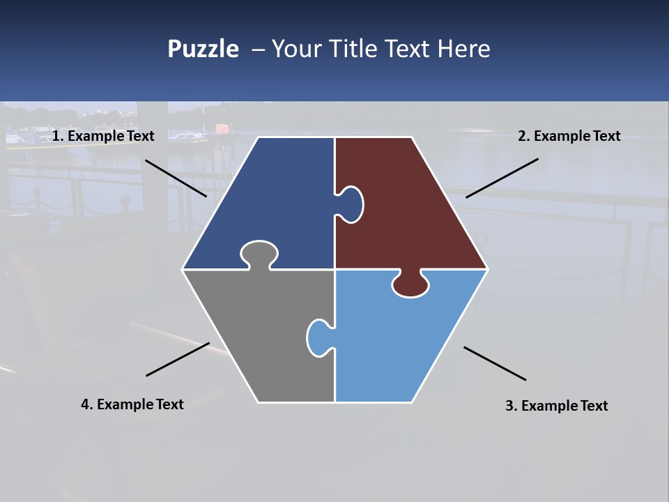 Cafe Tables By The Water PowerPoint Template