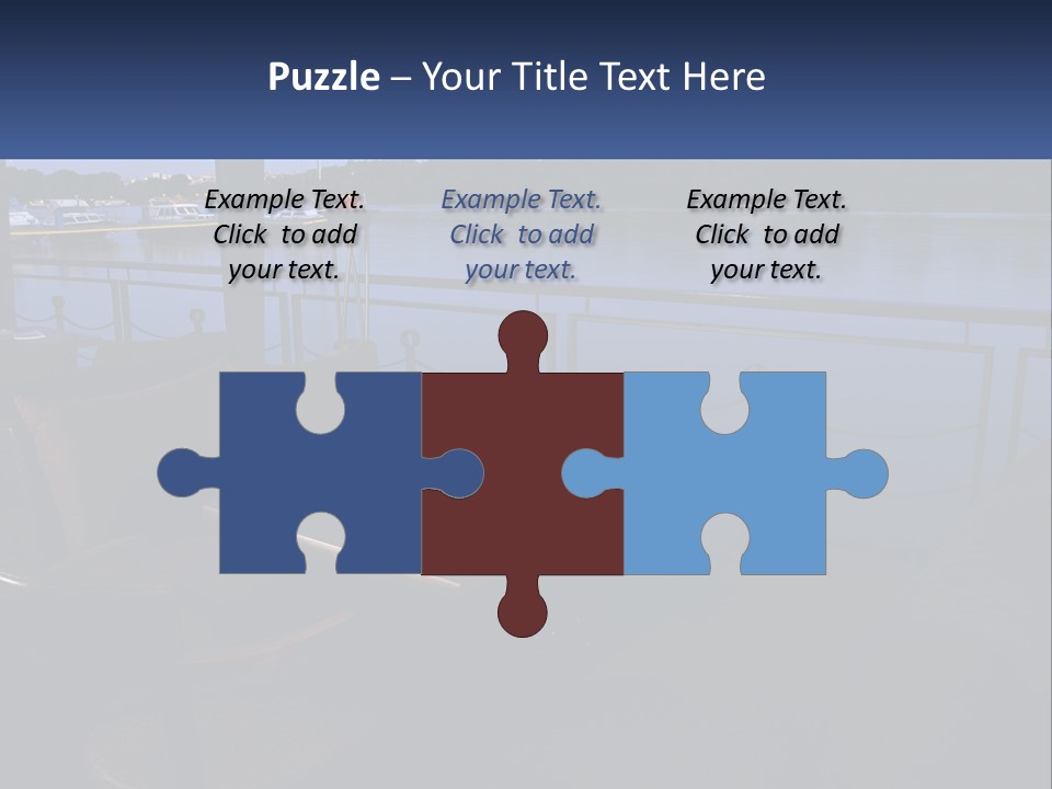 Cafe Tables By The Water PowerPoint Template