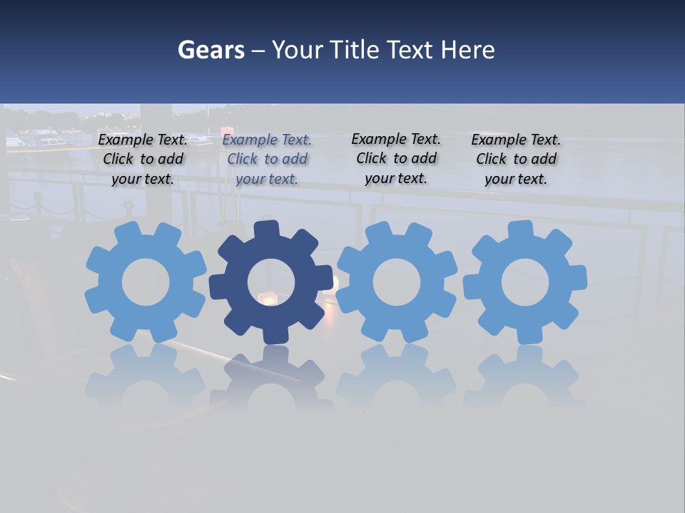 Cafe Tables By The Water PowerPoint Template