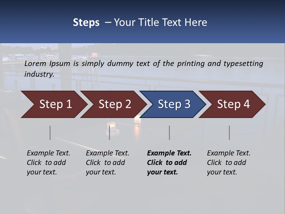 Cafe Tables By The Water PowerPoint Template