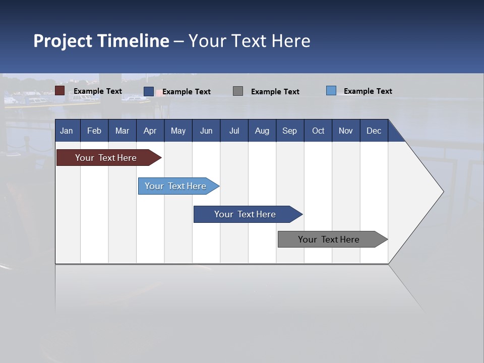 Cafe Tables By The Water PowerPoint Template