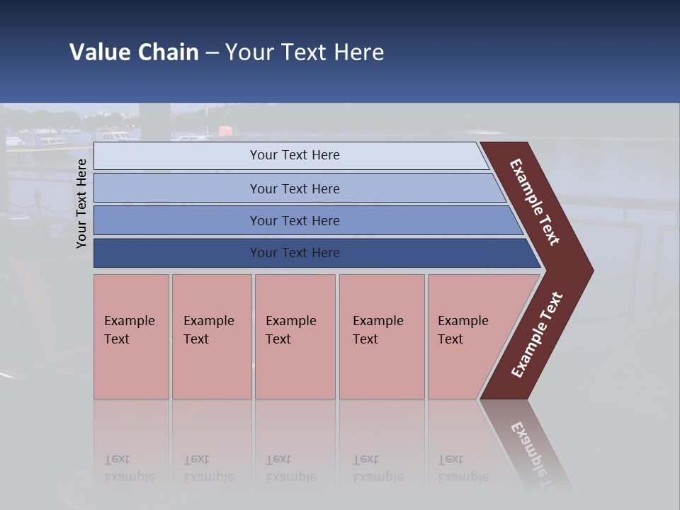 Cafe Tables By The Water PowerPoint Template
