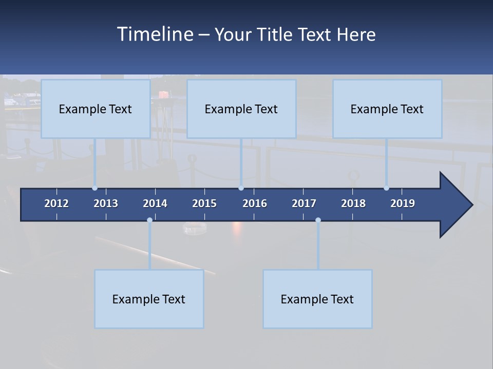 Cafe Tables By The Water PowerPoint Template