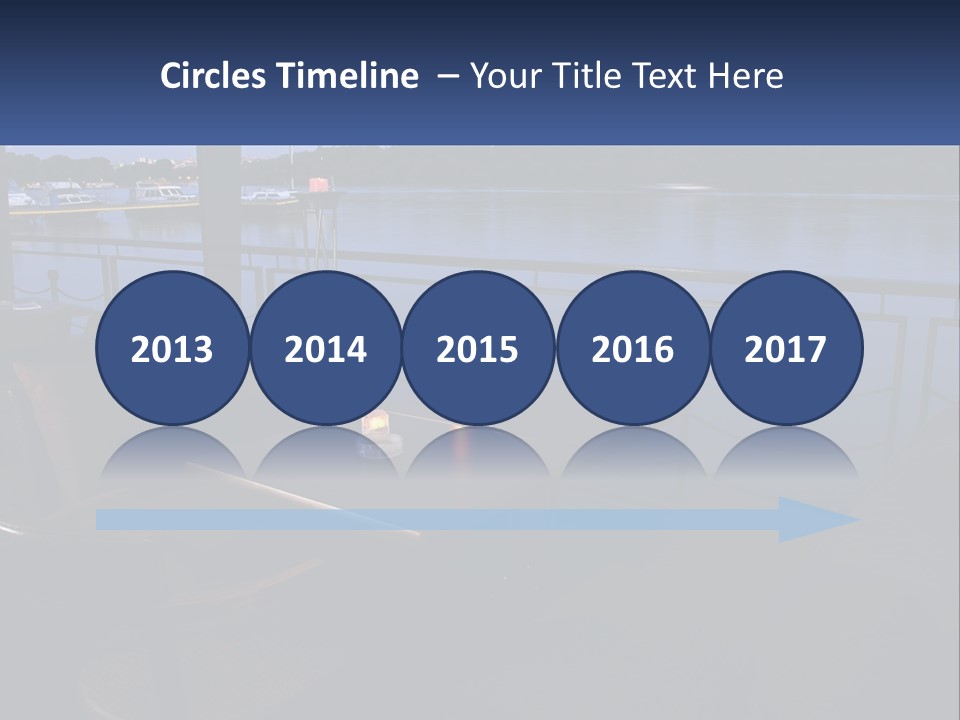 Cafe Tables By The Water PowerPoint Template