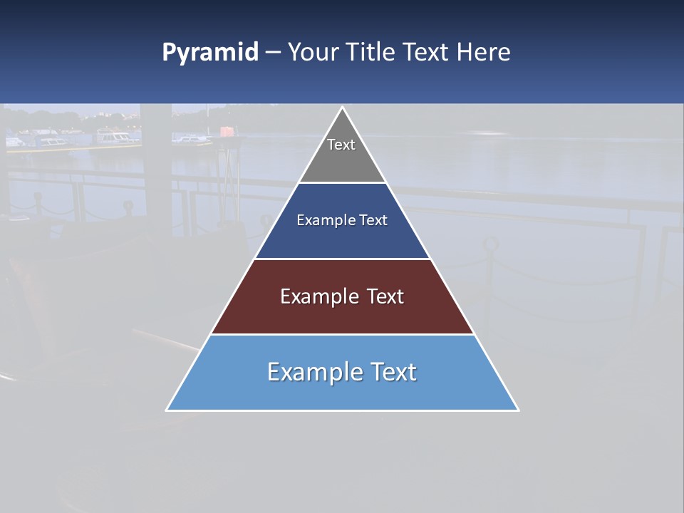 Cafe Tables By The Water PowerPoint Template