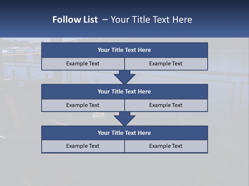 Cafe Tables By The Water PowerPoint Template