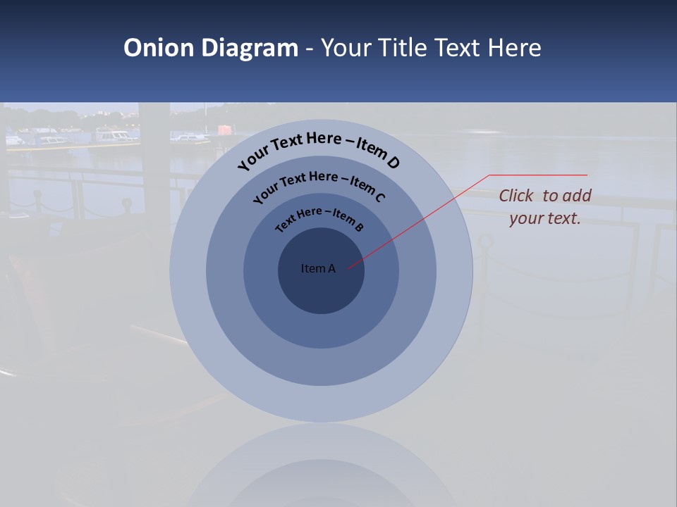 Cafe Tables By The Water PowerPoint Template