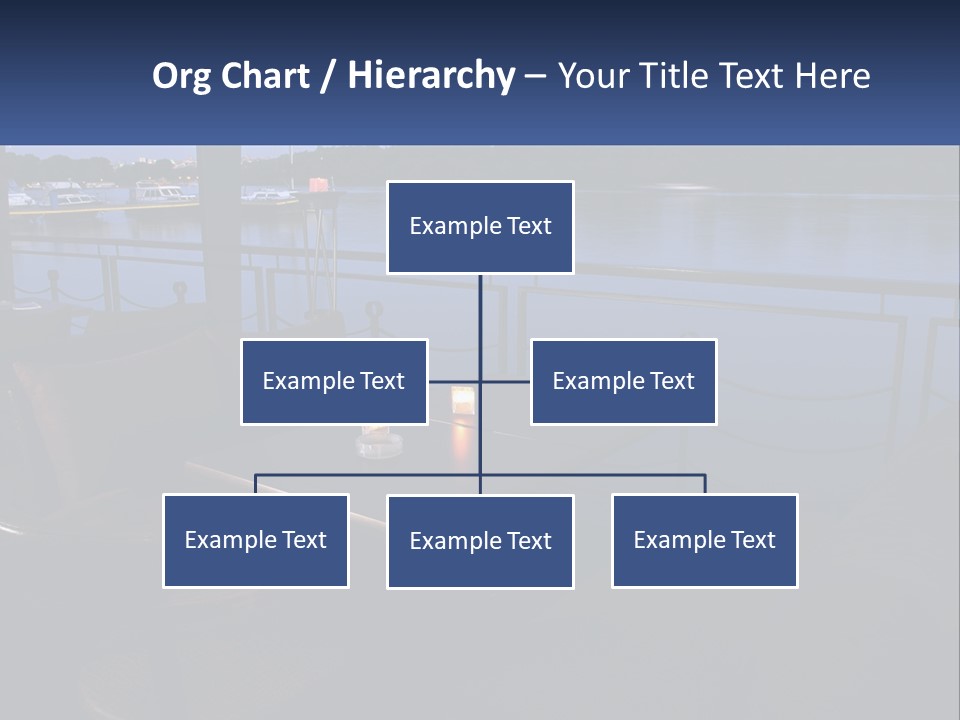 Cafe Tables By The Water PowerPoint Template