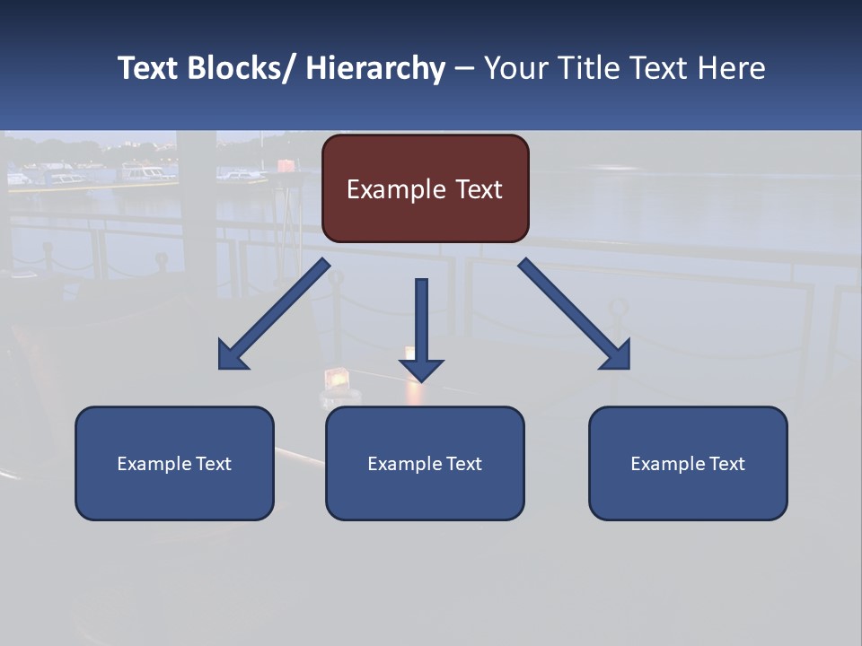 Cafe Tables By The Water PowerPoint Template