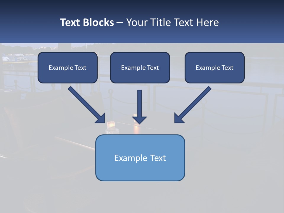 Cafe Tables By The Water PowerPoint Template