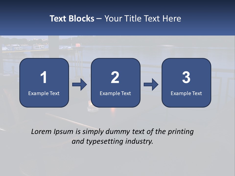 Cafe Tables By The Water PowerPoint Template