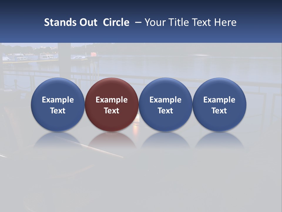 Cafe Tables By The Water PowerPoint Template