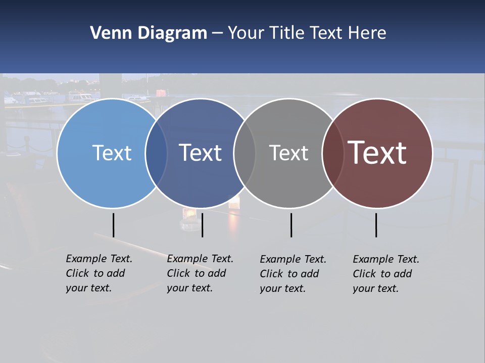 Cafe Tables By The Water PowerPoint Template