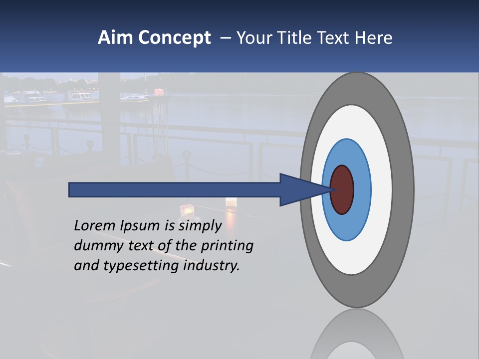 Cafe Tables By The Water PowerPoint Template