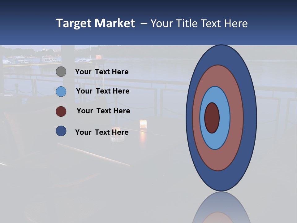 Cafe Tables By The Water PowerPoint Template