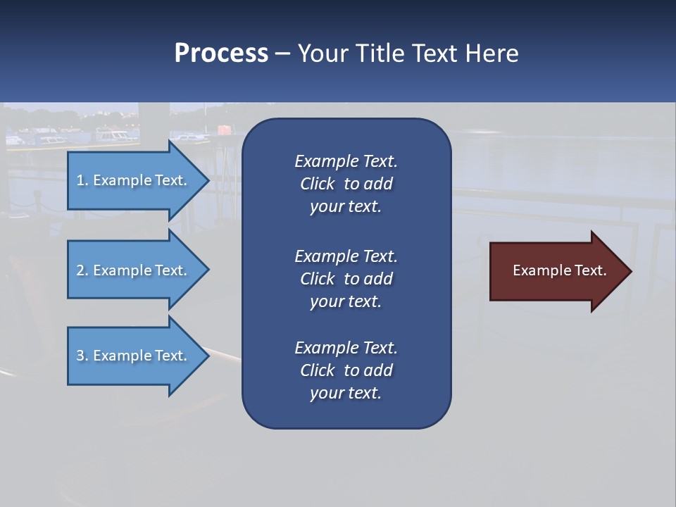 Cafe Tables By The Water PowerPoint Template