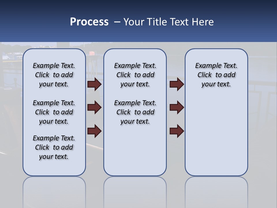 Cafe Tables By The Water PowerPoint Template