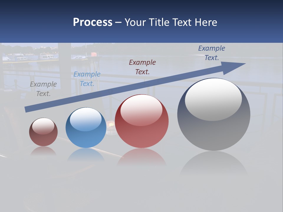 Cafe Tables By The Water PowerPoint Template