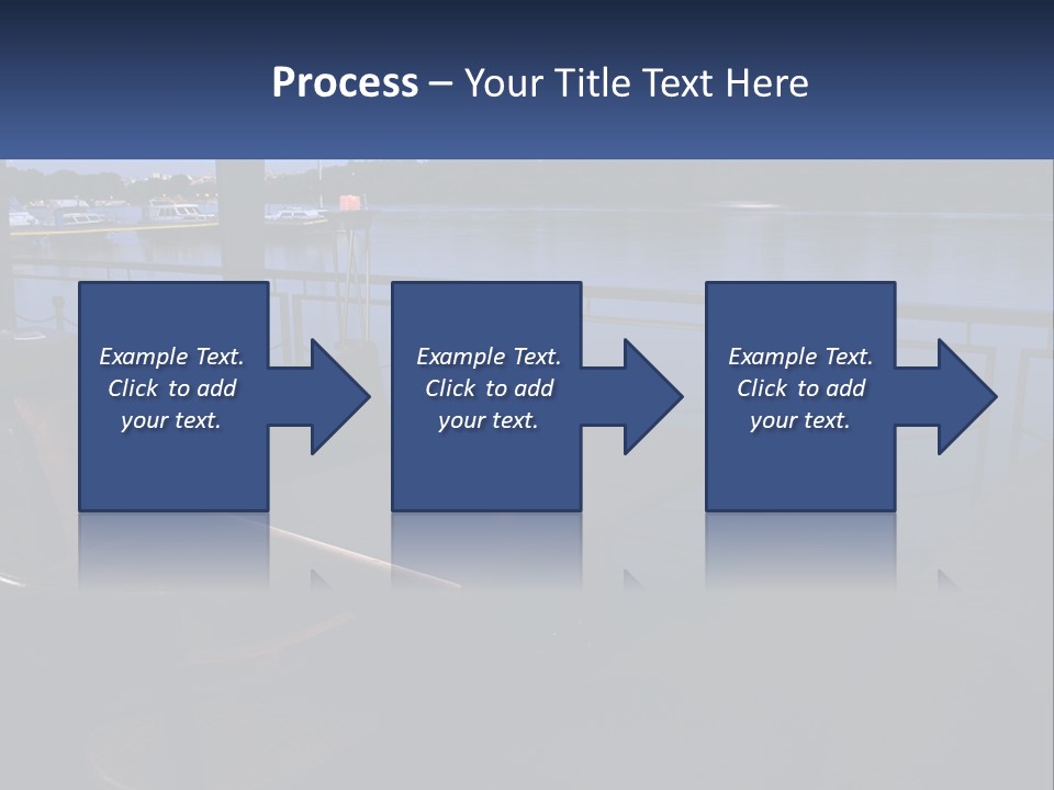 Cafe Tables By The Water PowerPoint Template