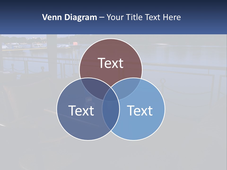 Cafe Tables By The Water PowerPoint Template