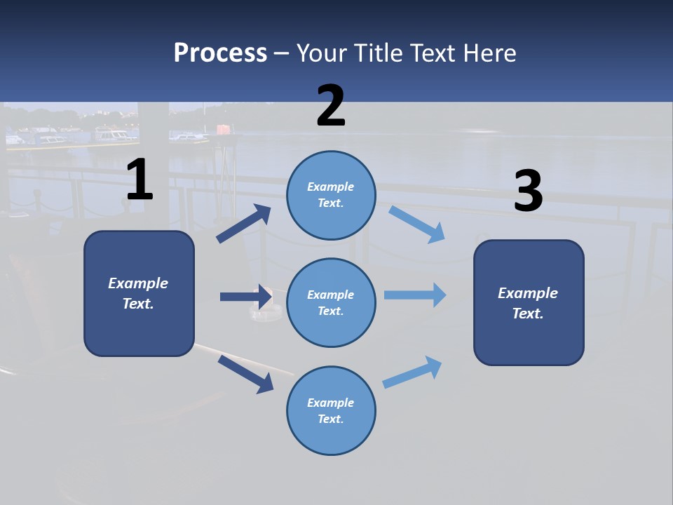 Cafe Tables By The Water PowerPoint Template