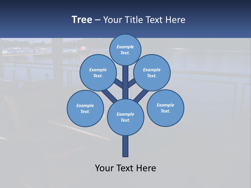 Cafe Tables By The Water PowerPoint Template