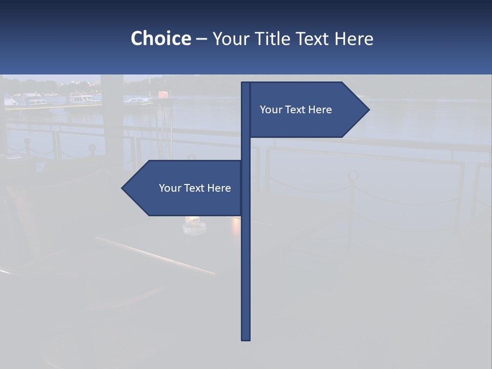 Cafe Tables By The Water PowerPoint Template